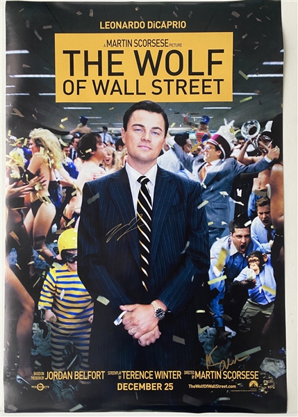 Leonardo DiCaprio & Martin Scorsese Signed Full Sized "The Wolf of Wall Street" Poster (JSA LOA)(Ulrich Collection)