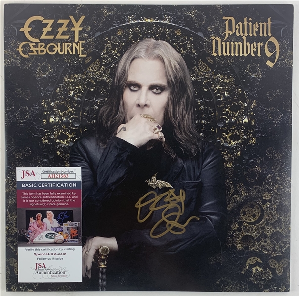 Ozzy Osbourne Signed "Patient Number 9" Album Cover w/ Vinyl (JSA)