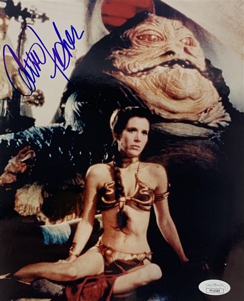 Star Wars: Carrie Fisher Signed 8” x 10” “Slave Leia” Photo from “Return of the Jedi” (JSA LOA)