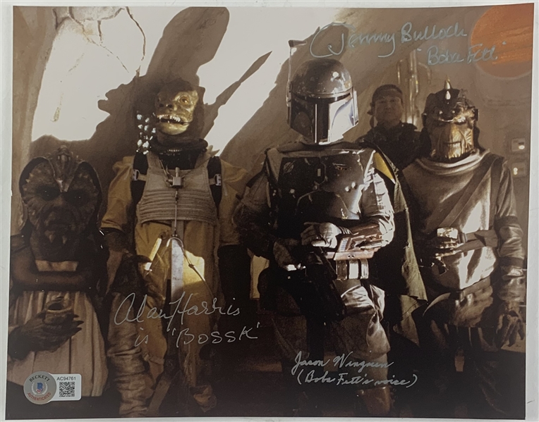Star Wars: Bulloch, Wingreen, & Harris Signed 8" x 10" Boba Fett Photograph (Beckett/BAS