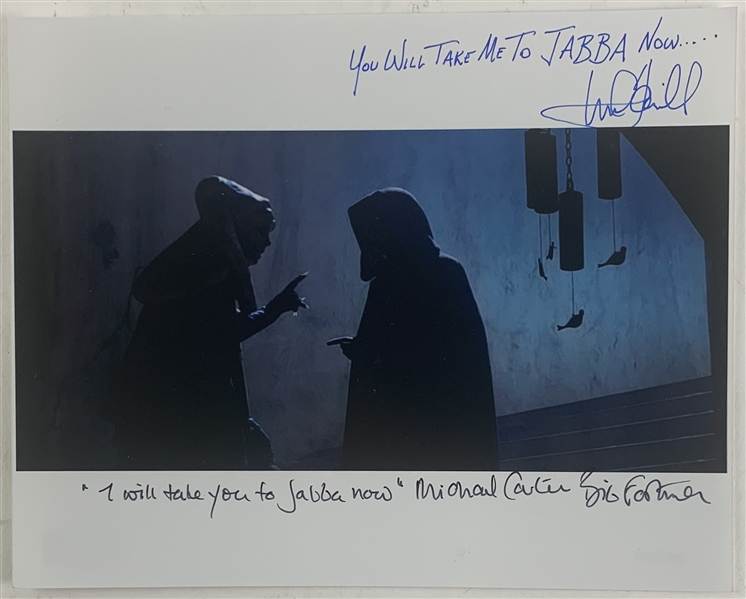 Star Wars: Mark Hamill & Michael Carter Signed 8" x 10" Return of the Jedi Photo with Inscriptions (Beckett/BAS)