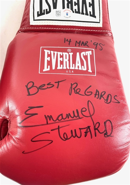 Emanuel Steward Signed Boxing Glove (Beckett/BAS)