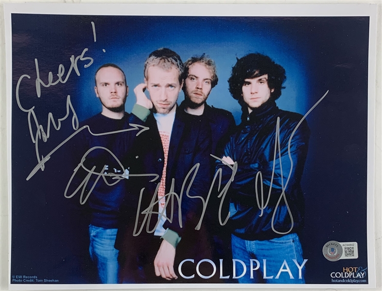 Coldplay: Group Signed 8" x 10" Photo (Beckett/BAS LOA)
