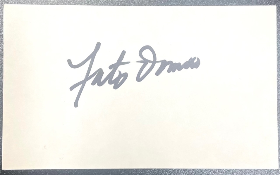 Fats Domino Signed Index Card (Beckett/BAS)