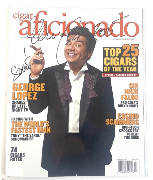  George Lopez Signed Cigar Aficionado Magazine (Third Party Guarantee)
