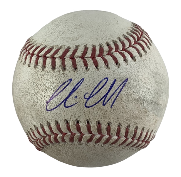 Corbin Carroll Game Used & Signed OML Baseball :: Used 8-29-2023 ARI vs. LAD :: Carroll at Bat (PSA/DNA & MLB Hologram)
