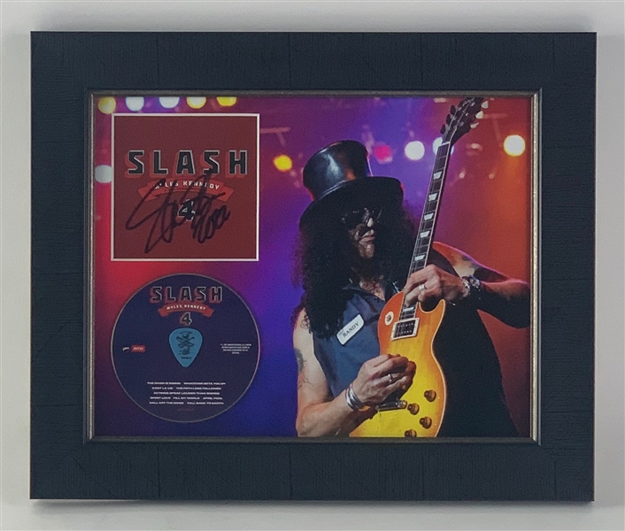 Guns N Roses: Slash Signed CD Insert in Commemorative Framed Display (Third Party Guaranteed)