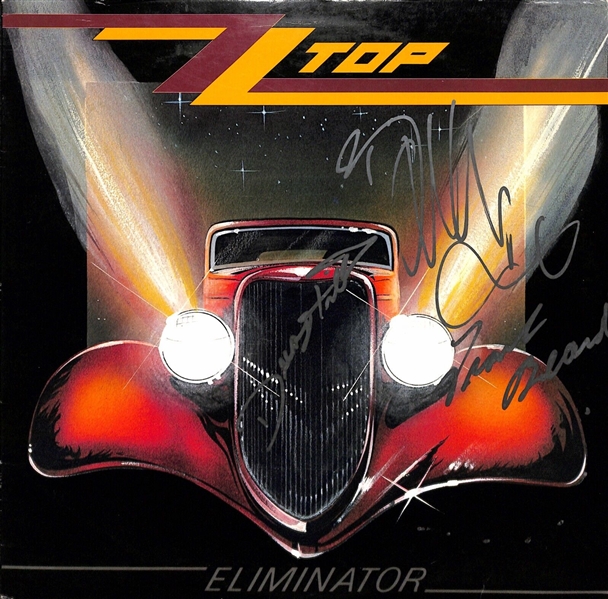 ZZ Top Group Signed "Eliminator" Record Album (Beckett/BAS LOA)(Grad Collection)