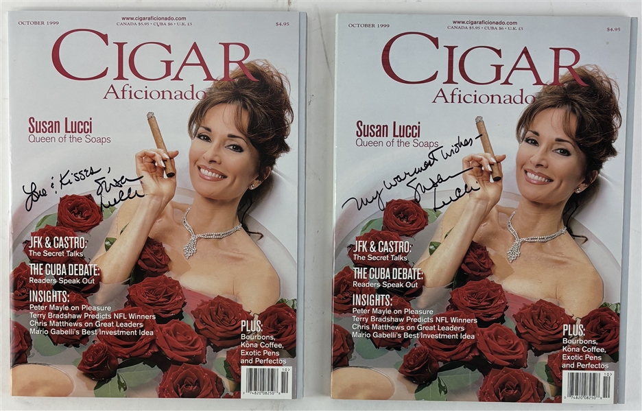 Susan Lucci Lot of Two (2) Cigar Aficionado Magazine (Third Party Guaranteed)