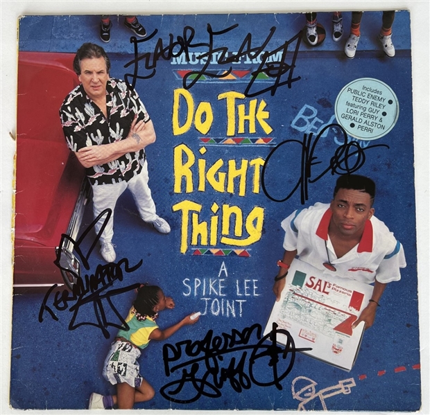Public Enemy In-Person Original Line-Up Group Signed “Do the Right Thing” Album Record (4 Sigs) (JSA Authentication)(Ulrich Collection)