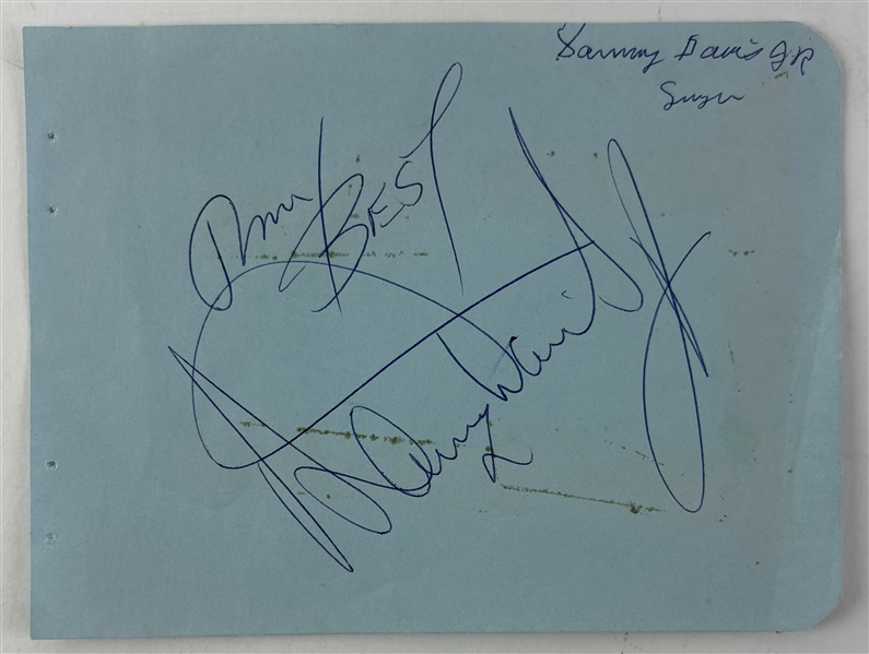 Sammy Davis Jr. Signed Album Page (Beckett/BAS LOA)