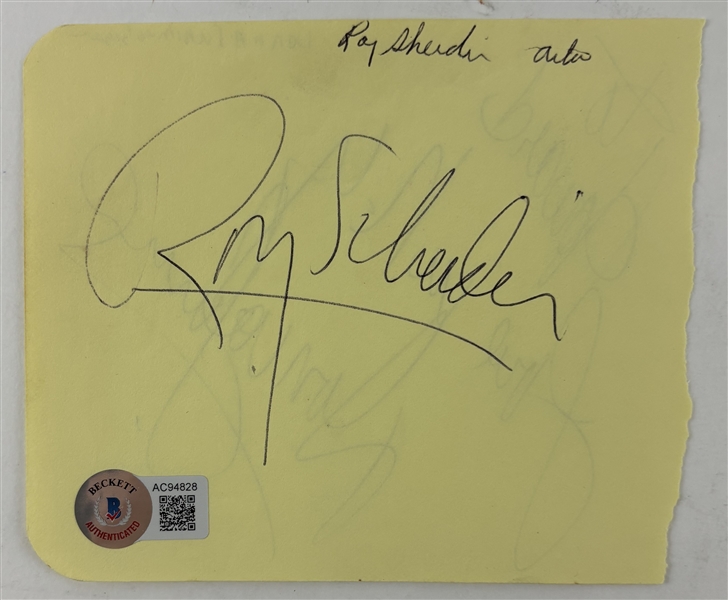 Jaws: Roy Scheider Signed Album Page (Beckett/BAS LOA)