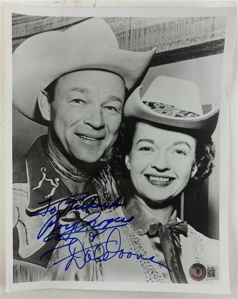 Roy Rogers & Dale Evans Signed 8" x 10" B&W Photo (Beckett/BAS)