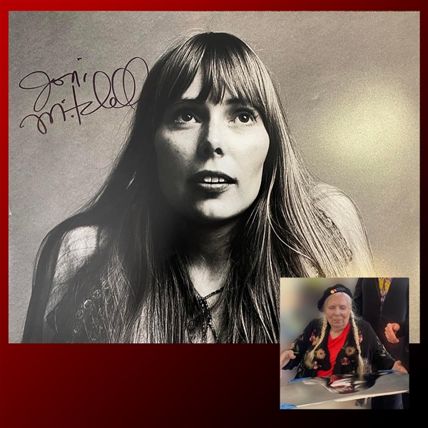Joni Mitchell RARE In-Person Signed 16" x 20" Photograph with Signing Proof! (Third Party Guaranteed)