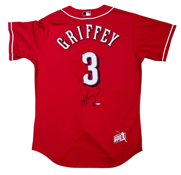 Ken Griffey Jr. Signed Limited Edition 600 Career Home Run Commemorative Cincinnati Reds Jersey with Ticket from 600th HR Game! (UDA COA & MLB Hologram)