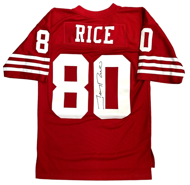Jerry Rice Signed Mitchell & Ness 1990 49ers Legacy Collection Throwback Jersey (Third Party Guaranteed)