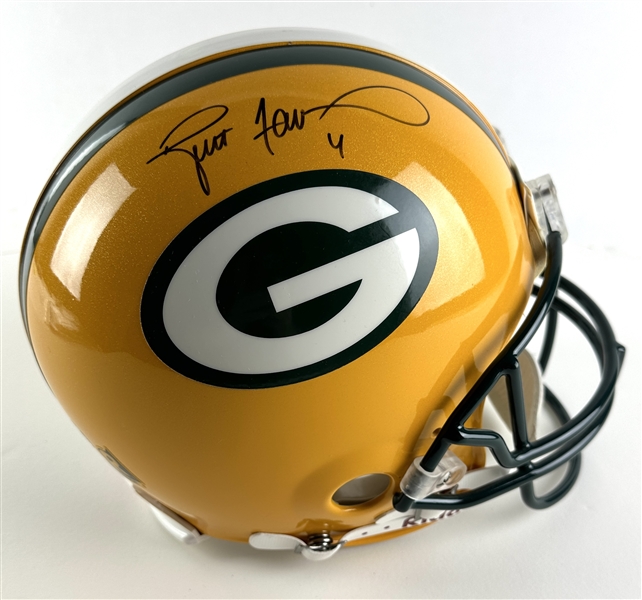 Brett Favre Signed Green Bay Packers PRO LINE Game Model Helmet (Favre Hologram)
