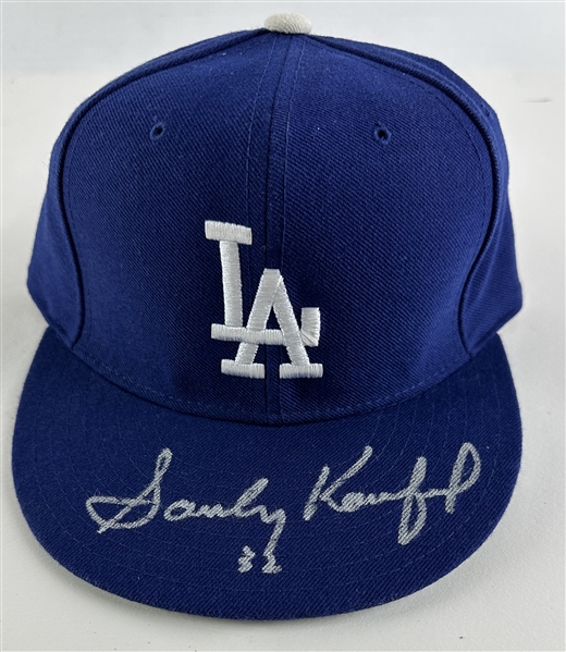 Sandy Koufax Signed LA Dodgers Game Model Fitted Baseball Cap (Third Party Guaranteed)