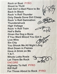 AC/DC & Axl Rose ULTRA RARE Original Tour Used & Band Signed Setlist from 2016 Tour! (Beckett/BAS LOA)