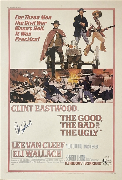 Clint Eastwood Signed 17.5" x 25.5" Stretched Canvas Print for "The Good, The Bad & The Ugly" (Beckett/BAS LOA)