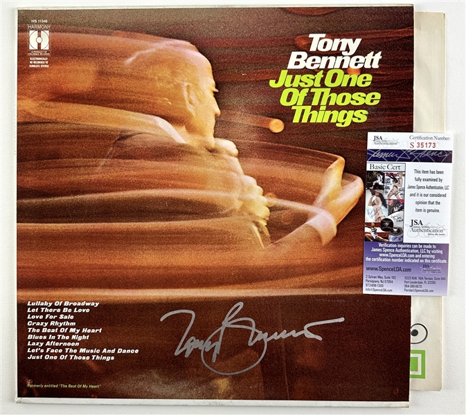 Tony Bennett Signed "Just One of Those Things" Record Album (JSA COA)