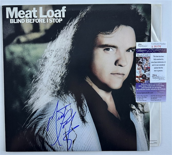 Meat Loaf Signed "Blind Before I Stop" Album (JSA COA)