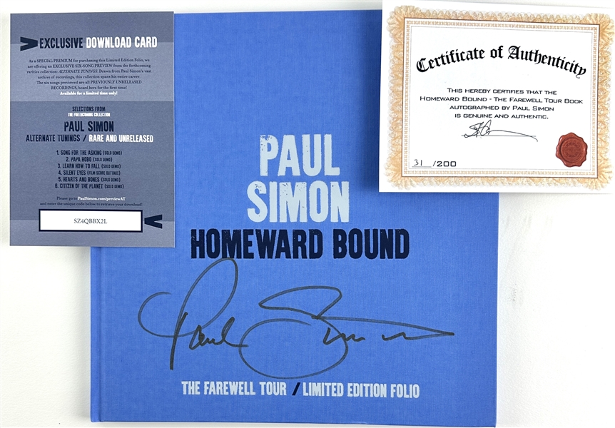 Paul Simon Signed "Homeward Bound" Limited Edition Hardcover Book (Third Party Guaranteed)