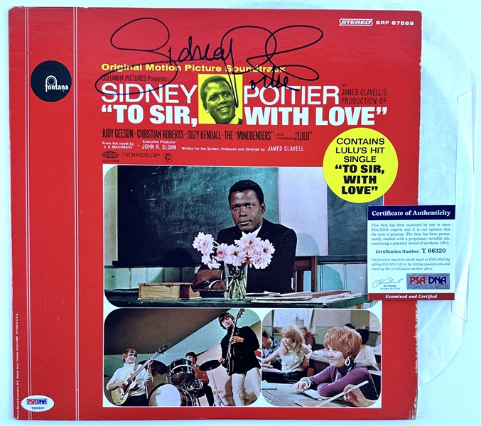 Sidney Portier Signed "To Sir, With Love" Soundtrack Album Cover (PSA/DNA COA)