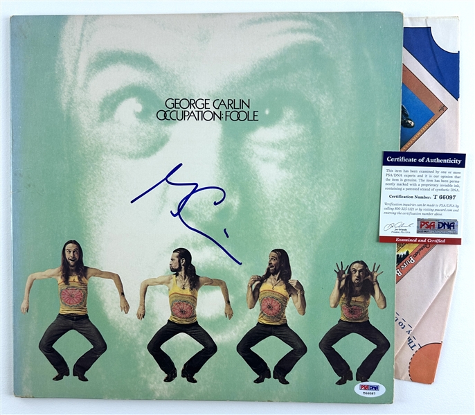 George Carlin Signed "Occupation: Foole" Comedy Record Album (PSA/DNA)