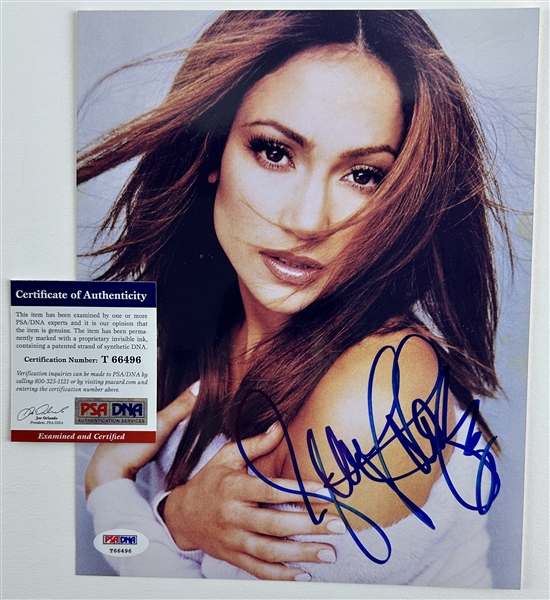 Jennifer Lopez Signed 8" x 10" Color Photo with Desirable Early Autograph (PSA/DNA)