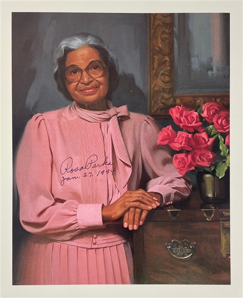 Rosa Parks Signed & Inscribed 9" x 11" Photo (JSA LOA)