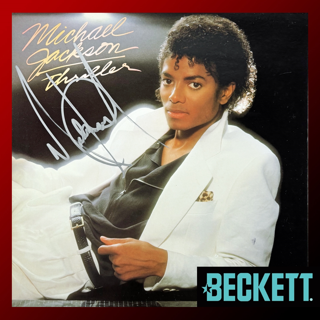 Lot Detail Michael Jackson Signed Thriller Album Cover W Vinyl