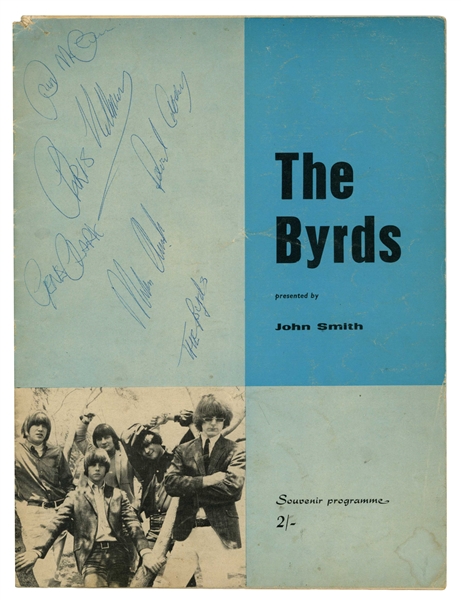 The Byrds: Group Signed 1965 Concert Programme (Third Party Guaranteed)(Tracks LOA)