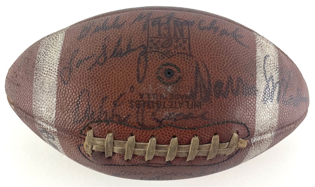 1966 Detroit Lions Team Signed NFL Football (22/Sigs) (Beckett/BAS)