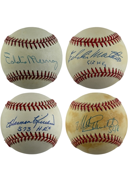 500 HR Club Lot of Ten (10) Single Signed Baseballs w/ Mays, Robinson, & More! (UDA)(Third Party Guaranteed)