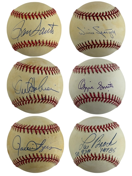 Baseball HOFers & Greats Single Signed Baseball Lot w/ Slaughter, Rose & More! (31 Sigs)(UDA)(Third Party Guaranteed)