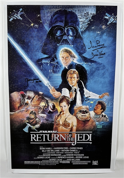 Star Wars: Dave Prowse & Jeremy Bulloch Signed 20" x 29.75" Return of the Jedi Poster (JSA)