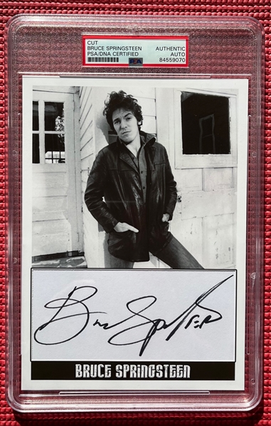 Bruce Springsteen Signed 5" x 8" Custom Double Sided Card (PSA/DNA Encapsulated)