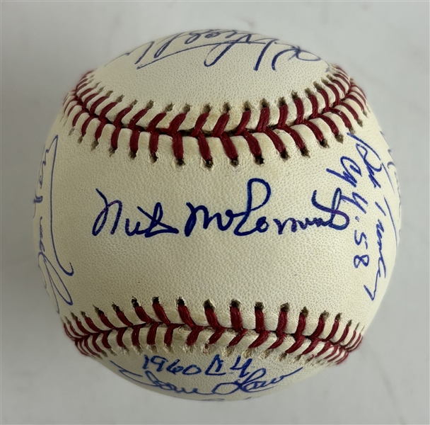 Cy Young Winners Multi-Signed OML Baseball w/ Jenkins, Hoyt, & More! (12 Sigs)(Third Party Guaranteed)