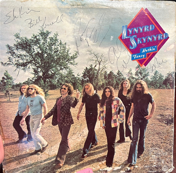 Lynyrd Skynyrd RARE Complete Group Signed "Nuthin Fancy" Record Album (JSA LOA)