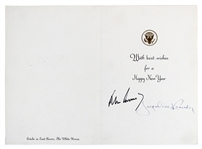 Incredible John F. Kennedy & Jacqueline Kennedy Signed 1963 Christmas Card - Signed Days Prior to Fateful Dallas Trip! (Beckett/BAS LOA)