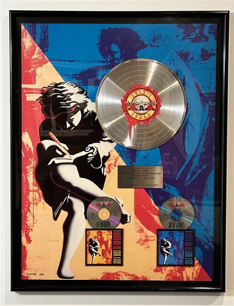 Guns N Roses Platinum Award for 23,000,000 Sold Copies of "Use Your Illusion I & II"