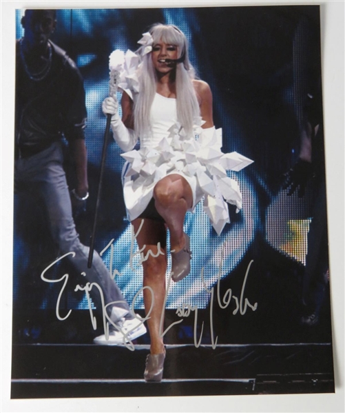 Lady Gaga Signed 8" x 10" Color Photo with "Enjoy The Fame" Insc. (JSA COA)