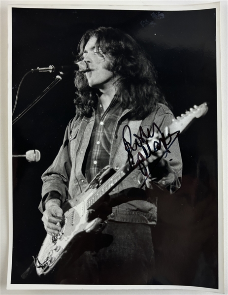 Rory Gallagher Signed 8" x 10" Black and White Photo (Beckett/BAS)