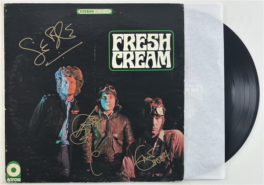 Cream Exceedingly Rare Vintage Group Signed "Fresh Cream" 1967 Debut Album (Epperson/REAL)