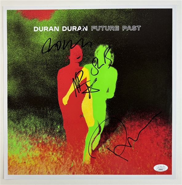Duran Duran: Group Signed "Future Past" 12" x 12" Album Flat (JSA COA)
