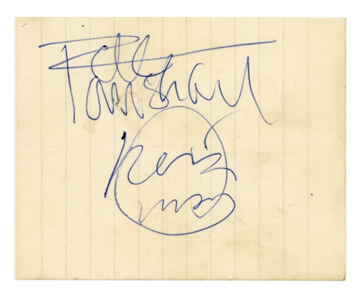 The Who: Keith Moon & Pete Townshend Signed Page (Letter of Provenance)(Third Party Guaranteed)