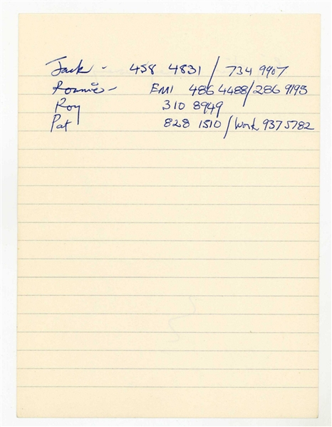 Queen: Freddie Mercury 1974 Handwritten Contacts List & Lyrics From His Sheer Heart Attack Lyric Notebook (Tracks LTD)