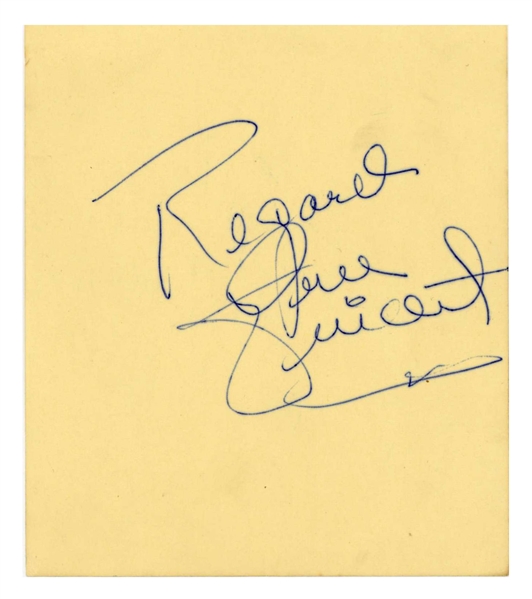 Gene Vincent Signed 4" x 4.5" Page w/ 1960s Era Autograph (Third Party Guaranteed)