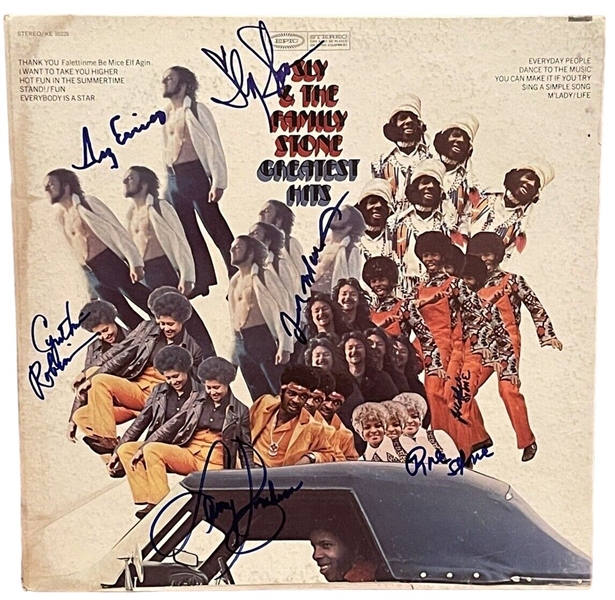Sly & The Family Stone Rare Group Signed "Greatest Hits" Album with 7 Signatures! (JSA LOA)